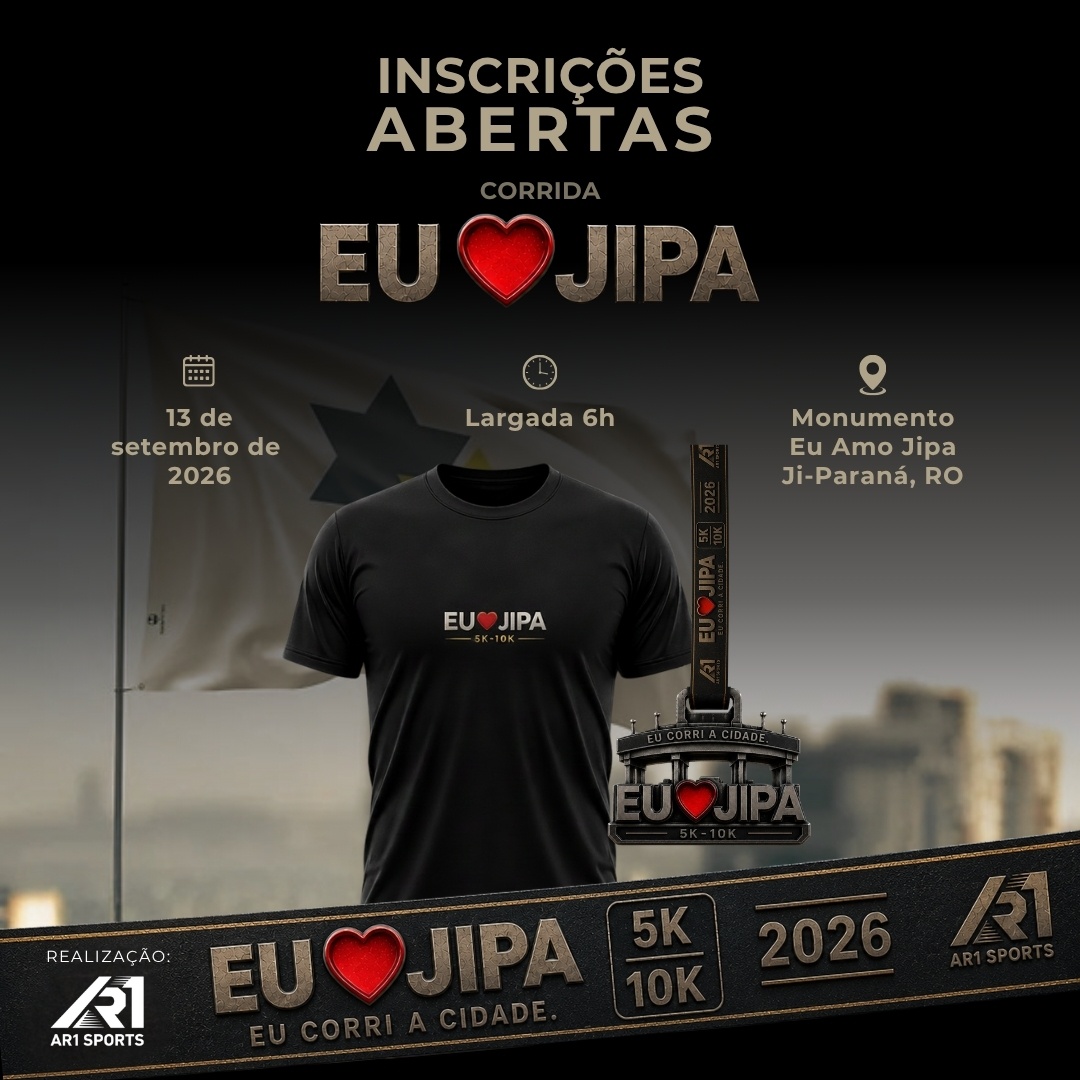 Pôster oficial da Corrida Eu Amo Jipa 2026